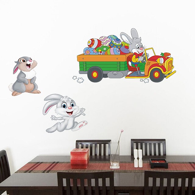  Animals / Holiday Wall Stickers Plane Wall Stickers Decorative Wall Stickers, PVC Home Decoration Wall Decal Wall / Window Decoration 1pc / Removable