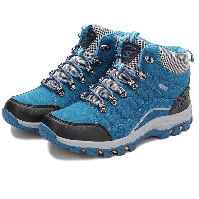 Women's Sneakers Hiking Shoes HighTop Outsole Pattern Design Thermal Warm Fleece Lining Shock