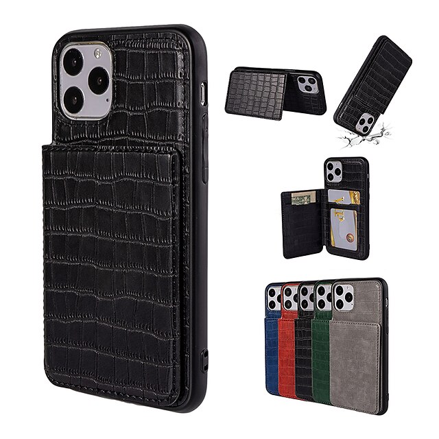  Case for iPhone 11Pro Max Crocodile Card Wallet Phone Case XS Max Shatterproof Open Case for iPhone 6/7 / 8Plus Cover