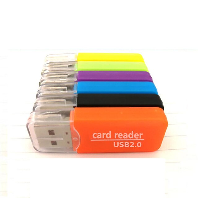  100pcs a Lot High Qunity Support USB 2.0 Memory Card Reader High Speed Micro SD TF Adapter Random Color