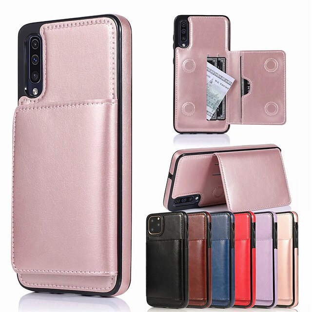  Retro PU Leather Card Holder Case for Samsung Galaxy A10 A20 A30 A40 A50 A70 A10S A30S A50S A70S A20E M10 S10 S10E S10Plus S9 S9 Plus S8 S8 Plus Note 10 Note 10 Plus