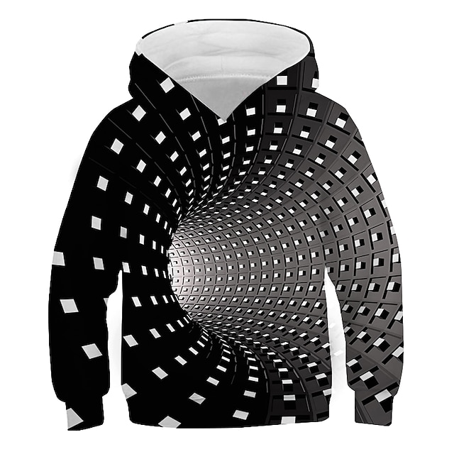  Easter Boys 3D Geometric Hoodie Long Sleeve 3D Print Fall Winter Active Streetwear Cool Polyester Kids 3-13 Years School Outdoor Daily