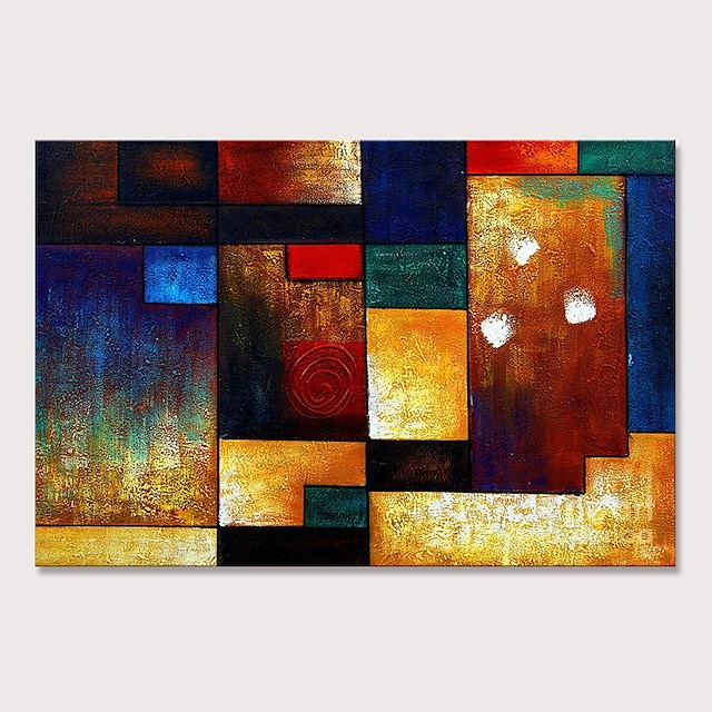  Oil Painting Hand Painted Horizontal Abstract Pop Art Vintage Traditional Rolled Canvas (No Frame)