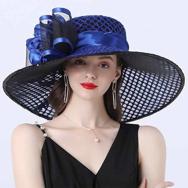 Hats Headwear Tulle Organza Bucket Hat Sun Hat Wedding Kentucky Derby ...