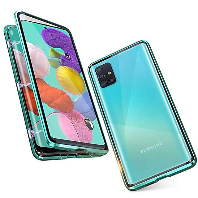  Magnetic Double Sided Case For Samsung Galaxy A81 / M60S / A11 / M31 Shockproof / Water Resistant / Transparent Tempered Glass / Metal Case For Samsung Galaxy S20 Plus /Note 10 Plus/M40S/A71/S20 Ultra