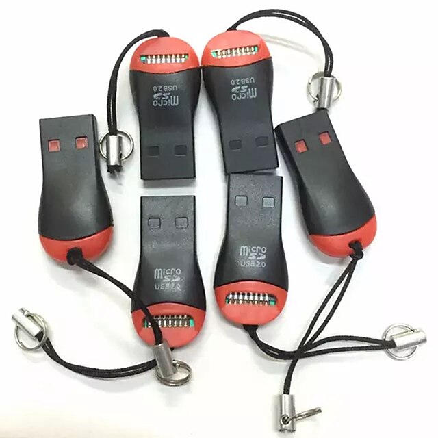  100 יחידות usb 2.0 t-flash זיכרון קורא כרטיסי פלאש זיכרון כרטיס tf microsd כמו שריקה