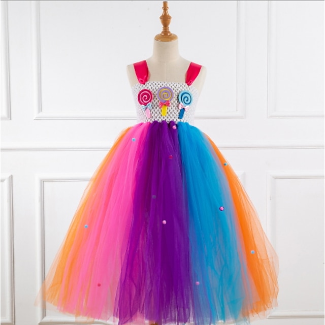  Kids Girls' Dress Rainbow Rainbow