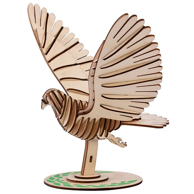  3D Puzzle Jigsaw Puzzle Wooden Model Chicken Dinosaur Plane / Aircraft DIY Wooden Classic Kid's Adults' Unisex Boys' Girls' Toy Gift