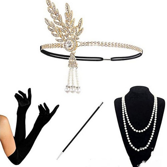  Accesorios de Baile Años 20 / Gatsby Mujer Legierung Detalles de Cristal Cosecha / Disfraces y Carnaval Tocados