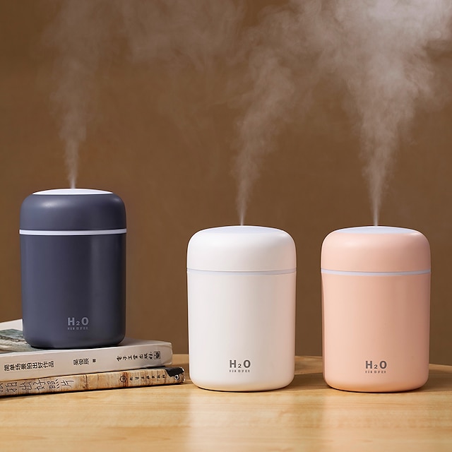  Portable 300ml Humidifier USB Ultrasonic Dazzle Cup Aroma Diffuser Cool Mist Maker Air Humidifier Purifier with Romantic Light