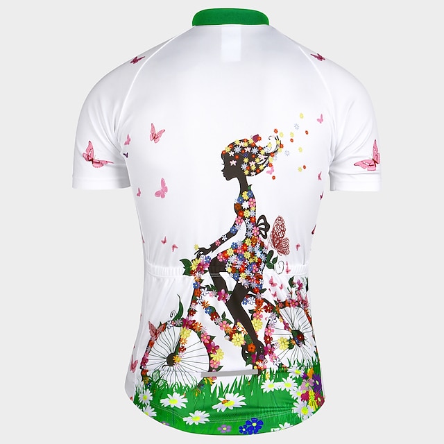 21Grams Women's Short Sleeve Cycling Jersey Summer Floral Botanical ...