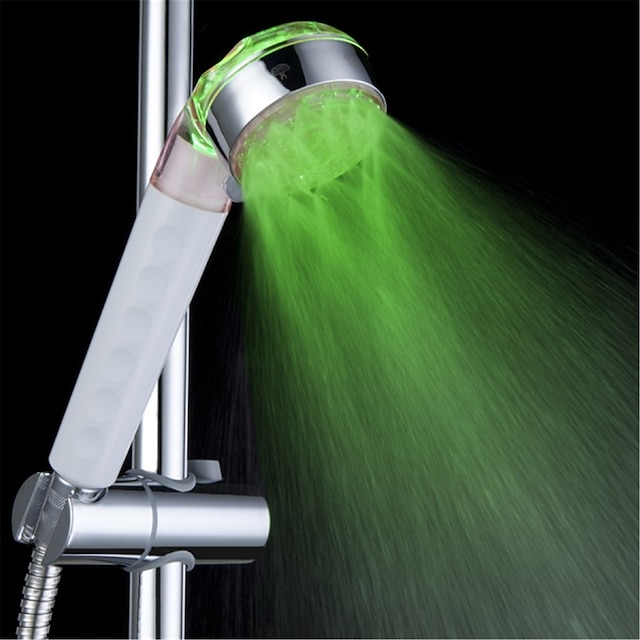  מקלחת יד רגישת לטמפרטורה בעלת 3 צבעים לשינוי צבעי LED