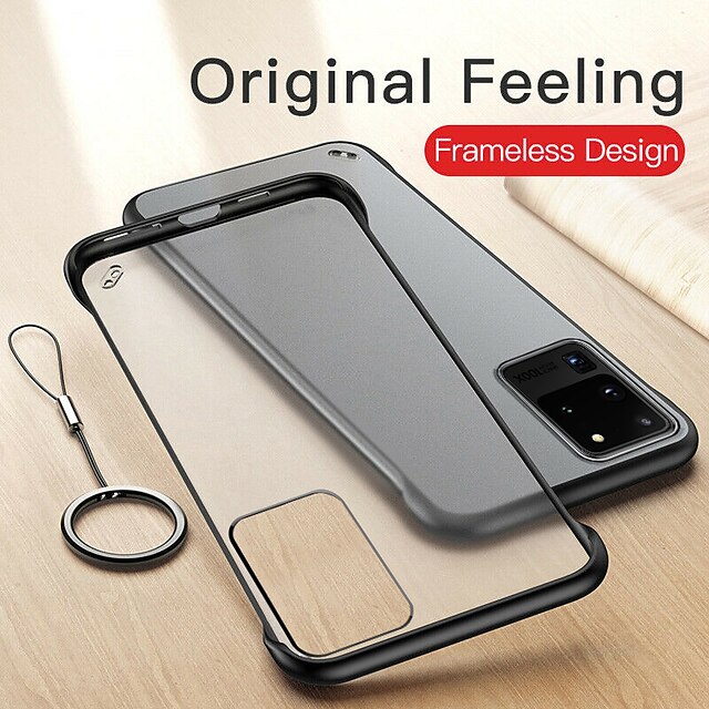  Ultra Thin Frameless Clear Hard Ring Case Cover For Samsung Galaxy S20 Ultra S20 Plus A51 A71 A81 Note 10 Pro A80 A90 A70 A60 A50 A30 A20 A10 A7 2018