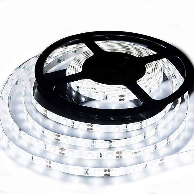 Led Strip Lights Waterproof 5m Flexible Tiktok Lights 300 Leds 2835 Smd 8mm Cold White Cuttable 