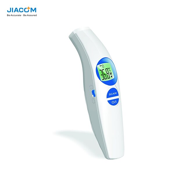  jiacom ikke-kontakt kropp termometer panne termometer digitalt termometer infrarødt termometer bærbart håndholdsmålingsverktøy for baby voksen med ce & fda sertifisering