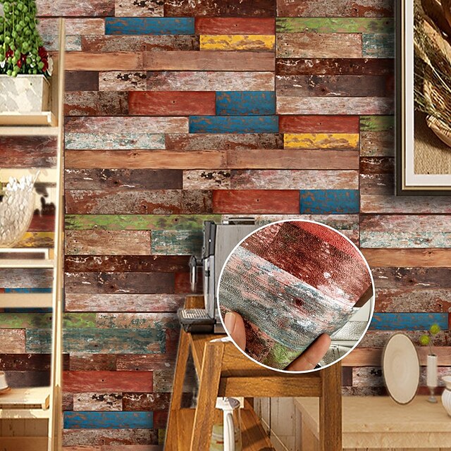  2pcs DIY Self Adhensive Brick Wall Stickers Living Room Home Decor PVC Vinyl Waterproof Wall Covering Wallpaper For TV Background 56*19*2cm