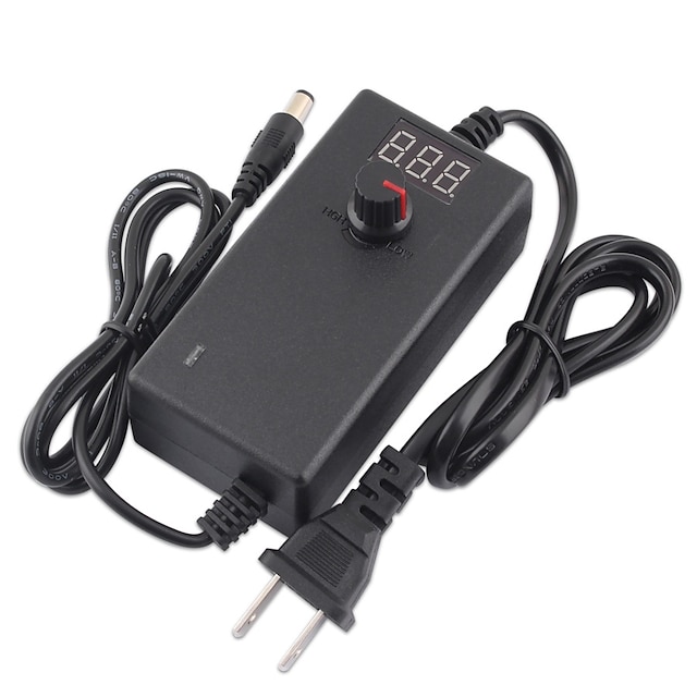  Adjustable AC to DC 3V-24V 1A Universal Adapter with Display Screen Voltage Regulated Power Supply Adatpor