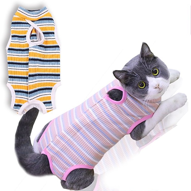  Dog Cat Jumpsuit Pants Stripes Unique Design Special Dog Clothes Puppy Clothes Dog Outfits Pink Costume for Girl and Boy Dog Cotton XL