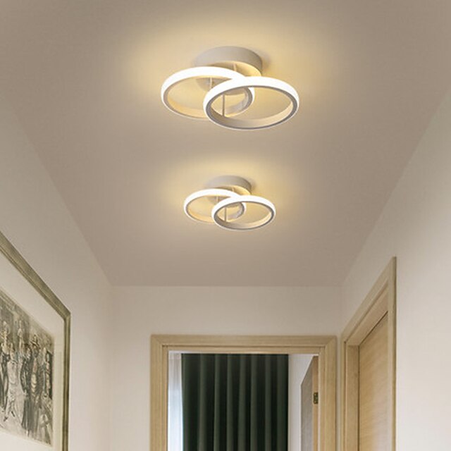 1-lumière 24cm led plafonnier design circulaire simple anneau lampe de couloir en aluminium pour chambre lampe chambre balcon 110-120/220-240 22w