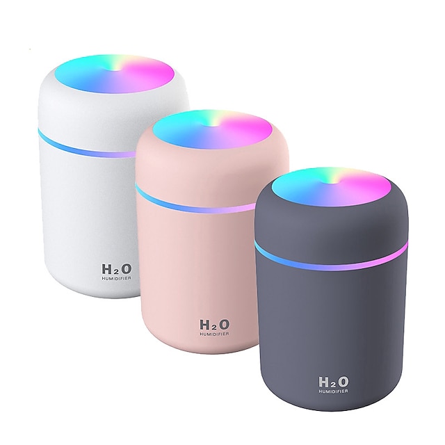  Portable 300ml Humidifier USB Ultrasonic Dazzle Cup Aroma Diffuser Cool Mist Maker Air Humidifier Purifier with Romantic Light