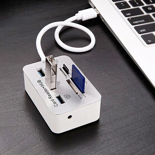  LITBest USB 3.0 Multi HUB Splitter 3 Ports Card Reader Super Speed Micro Hab Reader Support MS M2 SDHC TF Card  for Computer Accessories