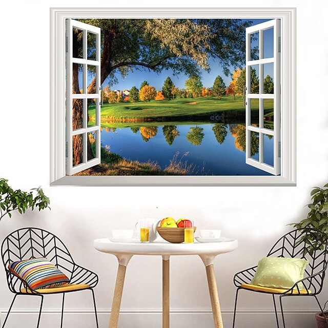 Home & Garden Home Decor | Landscape Wall Stickers Living Room, Removable PVC Home Decoration Wall Decal 60*40cm - MY01890