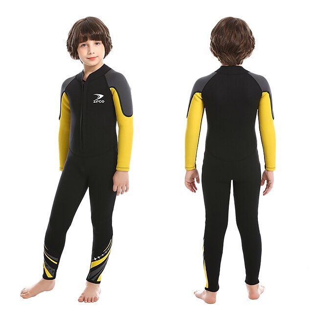 Sports & Outdoors Surfing, Diving & Snorkeling | ZCCO Boys Full Wetsuit 2.5mm SCR Neoprene Diving Suit Thermal Warm UPF50+ Quick