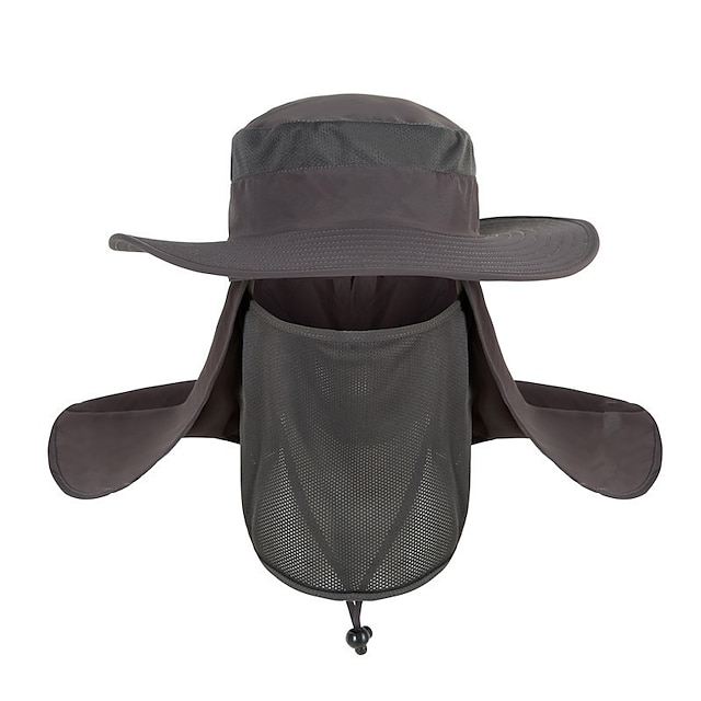  Cappello da sole a tesa larga per adulti, cappello a secchiello con coprispalla per il collo, protezione dai raggi UV, cappello anti-zanzara per la pesca, l'escursionismo all'aperto