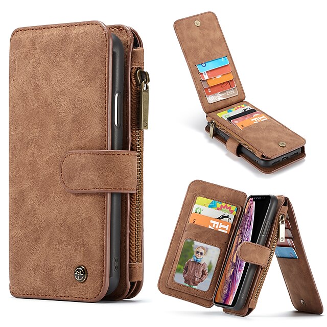 CaseMe Multifunctional Luxury Business Leather Flip Case For iPhone 13 ...