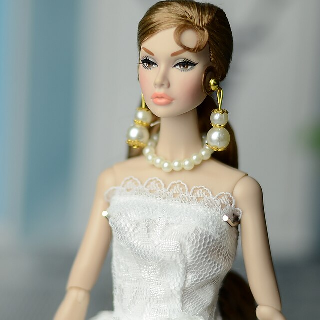  Doll accessories Elegant & Luxurious Wedding Pearl Acrylic Plastic Decoration Handmade Toy for Girl's Birthday Gifts  / Kids