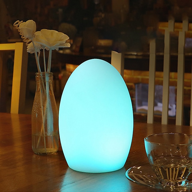  Oval Shape Decoration Light LED Night Light Rechargeable Easy Carrying with USB Port Mode Switching USB 1pc