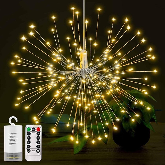  12.5cm String Lights 150 LEDs Warm White White Multi Color Creative Party Christmas Wedding Decoration AA Batteries Powered