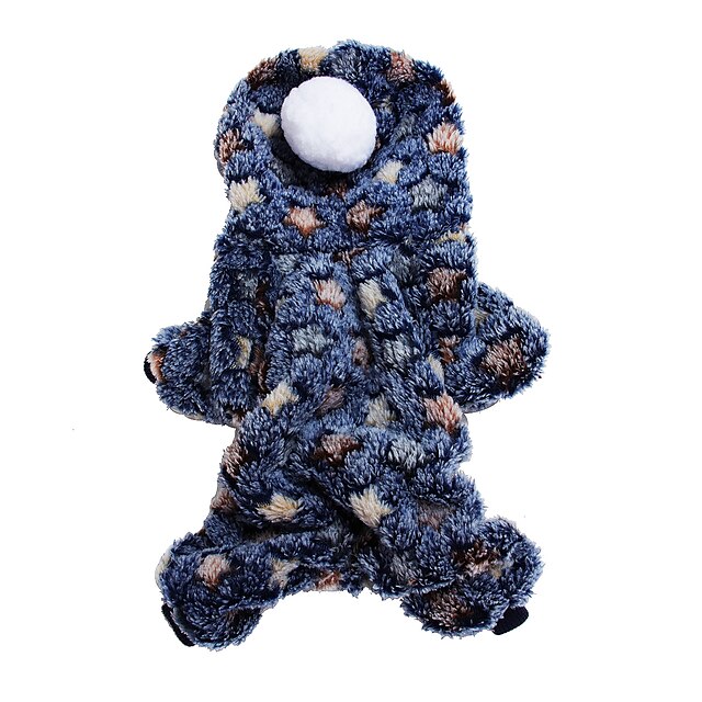  Dog Rabbits Cat Hoodie Jumpsuit Polka Dot Casual / Daily Cute Winter Dog Clothes Puppy Clothes Dog Outfits Costume for Girl and Boy Dog Flannel Fabric XS S M L XL XXL