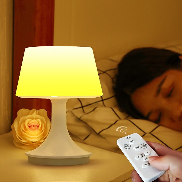 Desk Lamp Rechargeable Eye Protection, Battery Operated Table Lamp With Remote Control