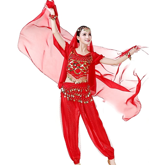  Lightweight Chiffon Hand Scarf Belly Dance Costume Outfit Hip Scarf Shawls Veils(ONLY SCARF)
