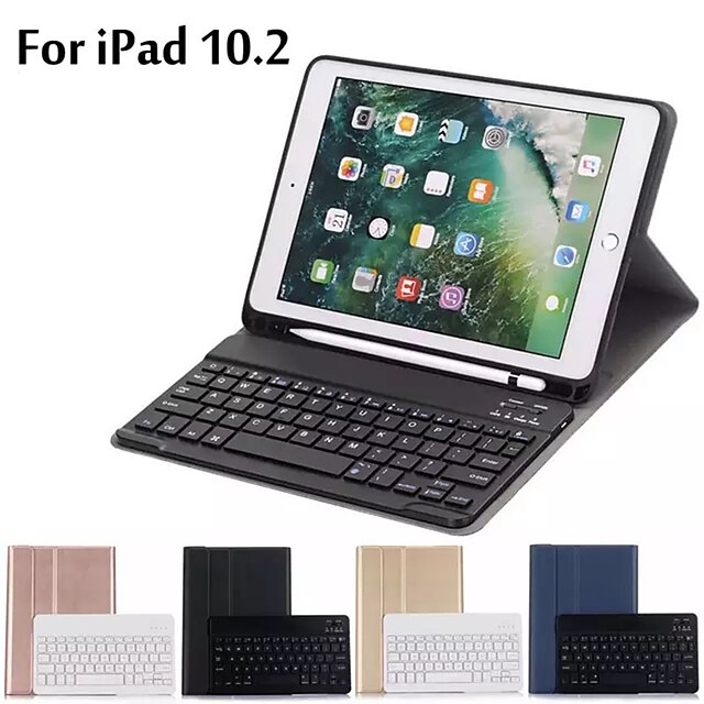  Case For iPad 10.2 Case Ultra thin Detachable Wireless Bluetooth Keyboard Case cover For iPad 7th Generation