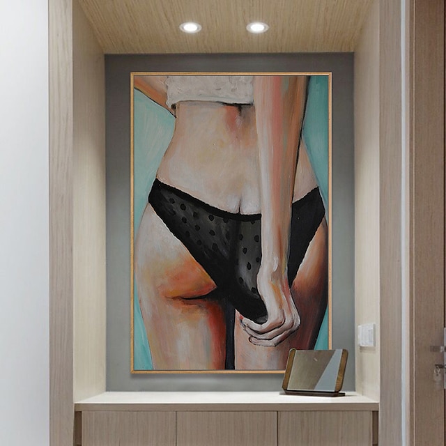  מינורטה ציור שמן ירך סקסי בגודל גדול מצויר ביד על בד תמונות קיר מודרניות מופשטות של פופ ארט לקישוט הבית לא ממוסגר