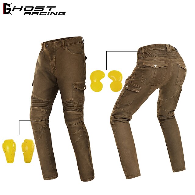  Motorradhose Reiten Jeans Stoff Demin Verschleißfeste Anti-Fall Motorradfahrer Hose Rennhose vier Jahreszeiten