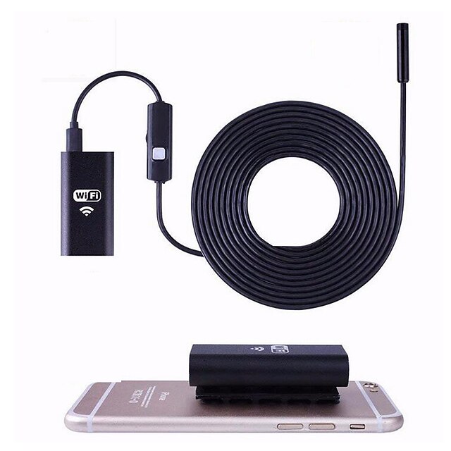  2 Million 8mm Wifi Mobile Phone Endoscope 5 Meters Soft Wire High Definition Waterproof IOS Mobile Phone Endoscope Industrial Endoscope