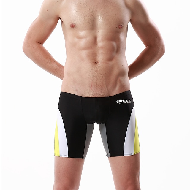  SEOBEAN® בגדי ריקוד גברים מכנסי שורט בגדי ים תחתיות שחייה גלישה ספורט מים בגדי ים נושם ייבוש מהיר נוח צ'ינלון אלסטיין ביגוד חוף / קיץ / סטרצ'י (נמתח)