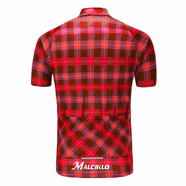 Quick Dry Men's Cycling Jersey Rear Pocket Moisture Wicking Short Sleeves Zipper Front Shirt For Biking Riding Sports G 601099517478973