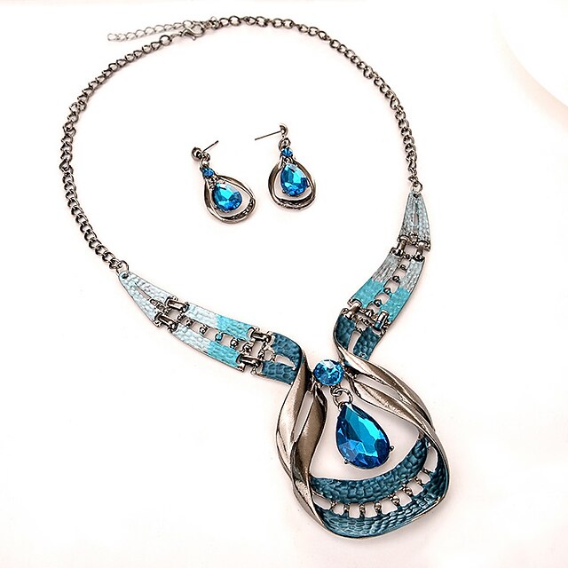 Jewelry Set For Women's Festival Rhinestone Alloy Hollow Out 2024 - $7.99