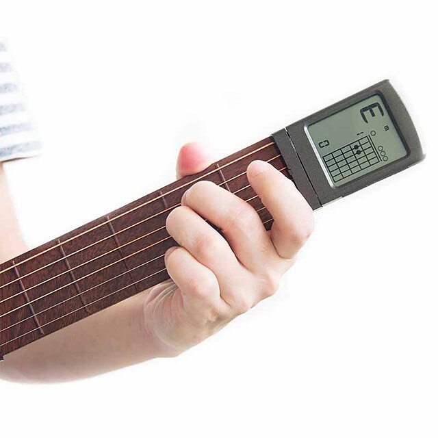  Pocket Guitar Chord Practice Tool Rotatable Portable Wooden Musical Instruments with Auxiliary Screen Professional Musical Instrument for Beginners and Youths Students