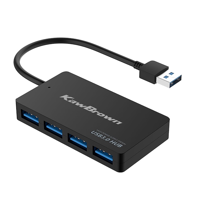  KawBrown 4 Ports USB 3.0 Hub Externa Adapter Splitter USB Expander Plug and Play For Laptop PC Computer Accessories
