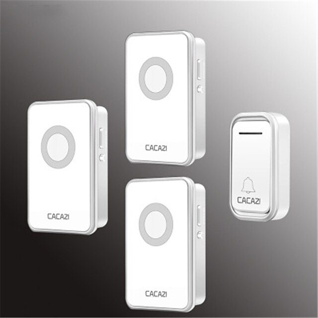  CACAZI Smart Wireless Doorbell Waterproof 300M Remote US EU UK AU Plug Home Call Ring Bell Electric Bell 38 Chimes 80 DB 220V