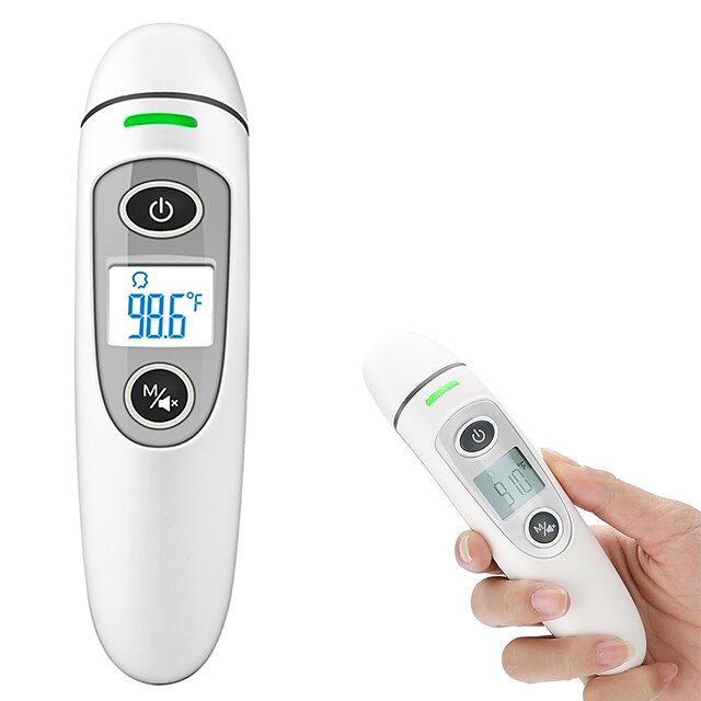  infrarood voorhoofdthermometer draagbare digitale thermometer volwassen baby contactloze thermometer meting met lcd-scherm muti-fuction ce & fda-certificering oorthermometer schakelen tussen ℉ / ℃