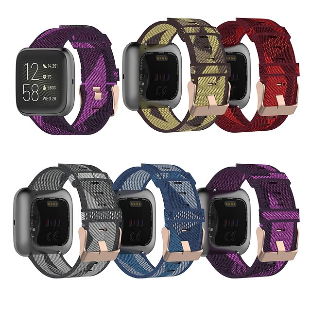  1 szt Pasek do zegarka na Fitbit Pasek sportowy Klasyczna klamra Nylon Opaska na nadgarstek na Fitbit Blaze Fitbit Versa Fitbit Versa Lite Fitbit Versa2