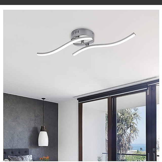  Zwei-Wellen-LED-Beleuchtung Wohnzimmer einfache moderne Wohnzimmer Deckenleuchte 12w
