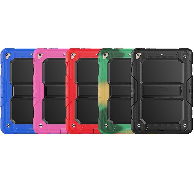  Case For Apple iPad Air / iPad (2018)/2017 / iPad Air 2 Shockproof / with Stand Back Cover Solid Colored Silica Gel / PC