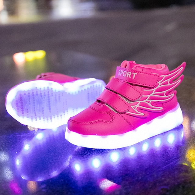 HOT Unisex 7 LED Light Up Casual Shoes Luminous PU Sportswear Lace Flat Sneaker 